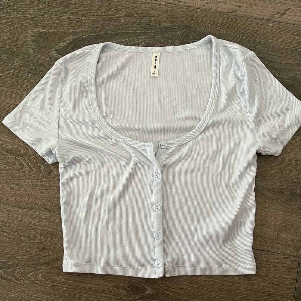 Sunday Best Light Blue Short Sleeve Tee